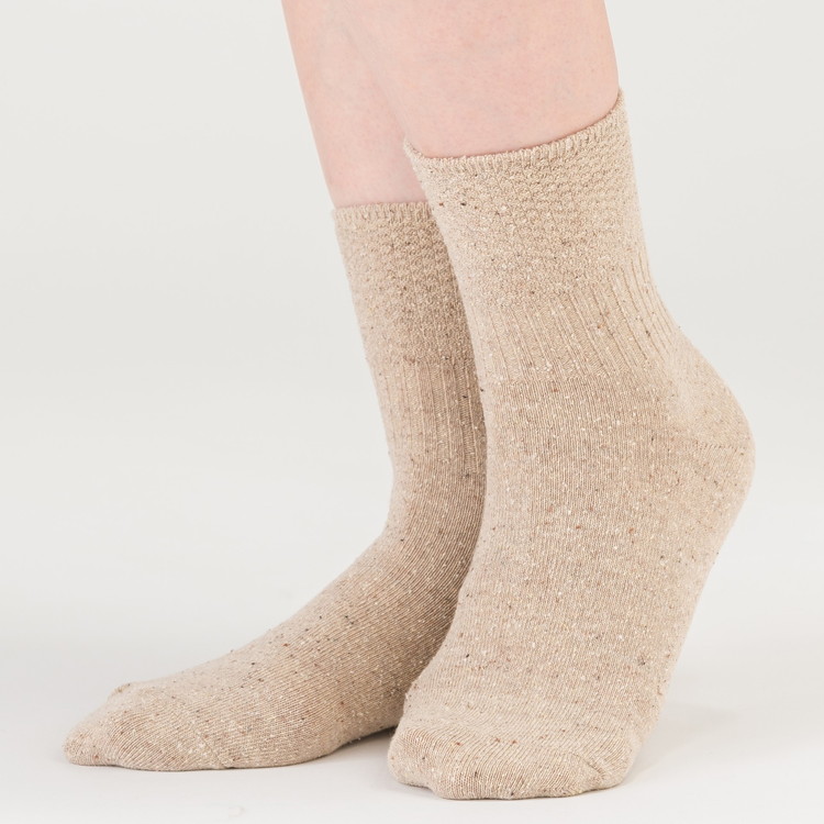 天然の美容繊維 シルク混口ゴムゆったりソックス 同色2組 フリーサイズ H-SO1201X2