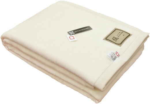 三井毛織 手洗いできる エリシルク毛布 シングル｜140×200cm 日本製 無漂白