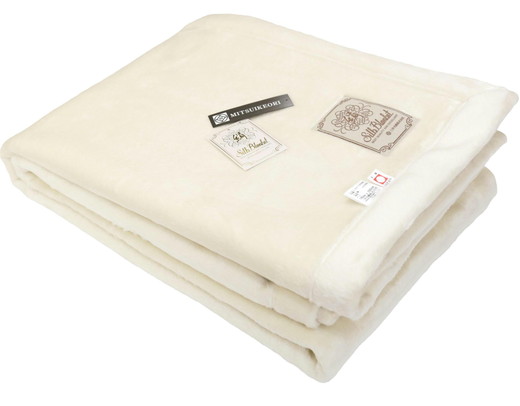 三井毛織 【ロイヤル３】シルク 極めた シルク毛布【四辺もシルク】｜ヘムレス 140×200cm シングルサイズ 日本製