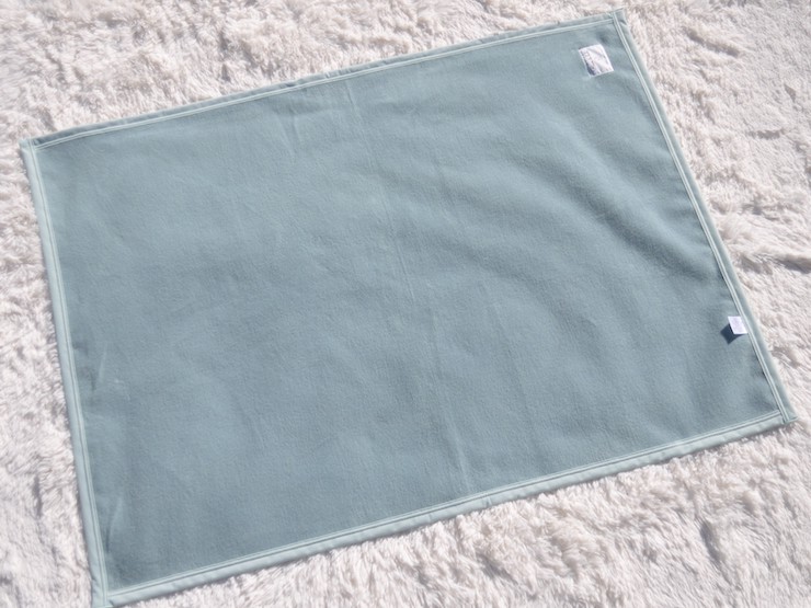綿100% ベビー毛布(アッシュグリーン) 85×115cm 毛布の町泉大津市産 N-MM300 [3350]