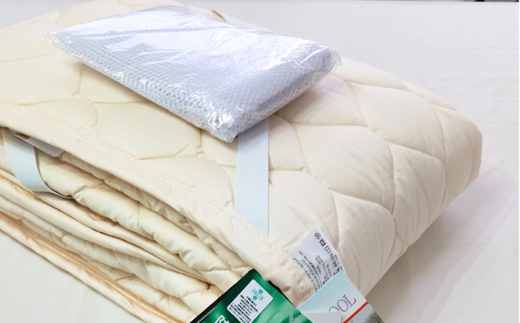 【セミダブル】フランスウール 混SEK 抗菌 防臭 わた ベッドパッド (120×200cm) W50BP-SD | 寝具 睡眠 快適 熟睡 吸湿 ベッド 無地