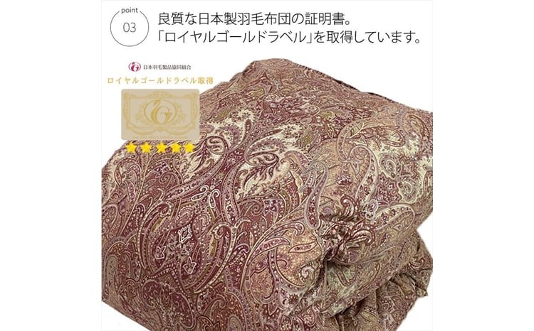 羽毛布団 ダブルサイズ ハンガリー産WDD93% 1.8kg入り ピンク1枚 N-RV-2025DPI[1216]