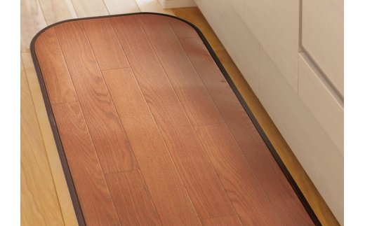 日本製 撥水・消臭・抗菌 キッチンマット 約60×150cm ブラウン 350114611型 [2200]