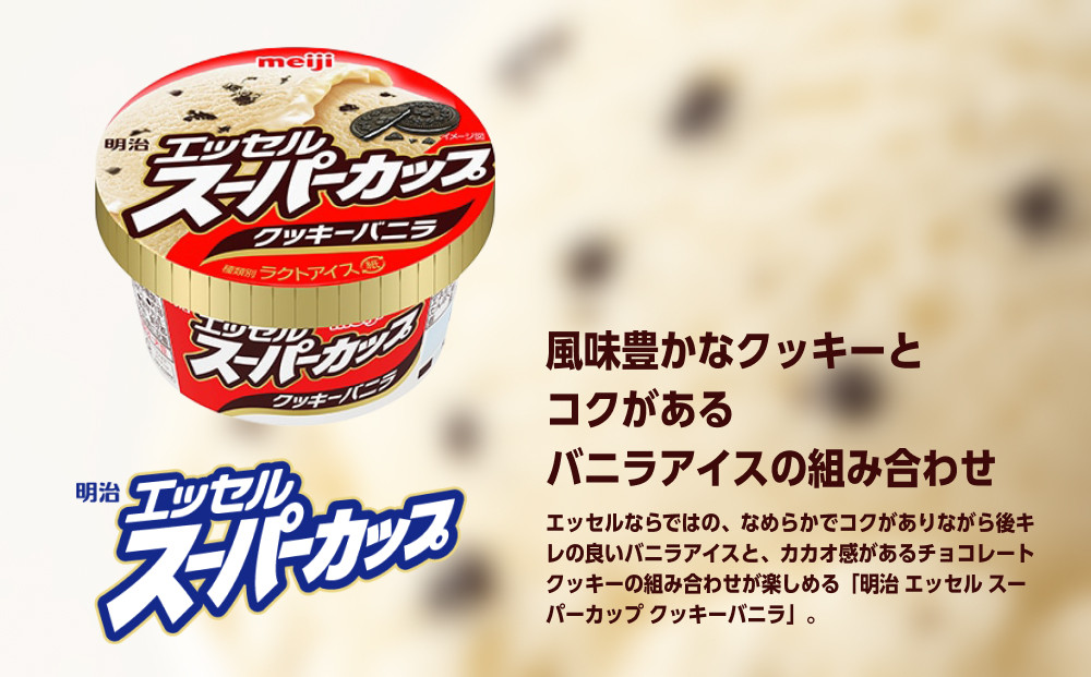明治 エッセル スーパーカップ クッキーバニラ 200ml　24個