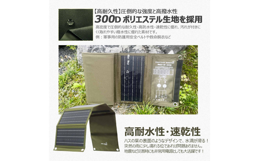 小型ポータブルバッテリー ソーラーパネルセット CB-150UC18W