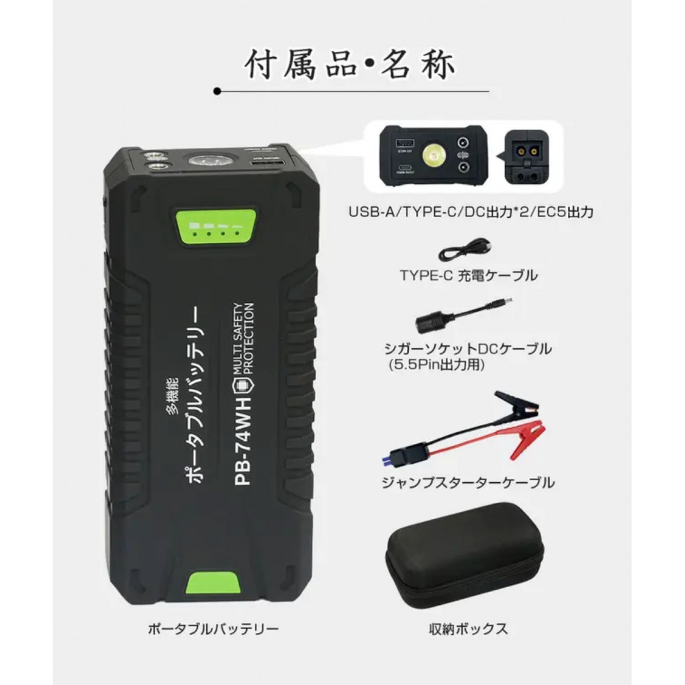 リチウムポリマーバッテリー ソーラーパネル セット 持ち運べるソーラーパネル ハイパワーバッテリー CB-74WHB4W