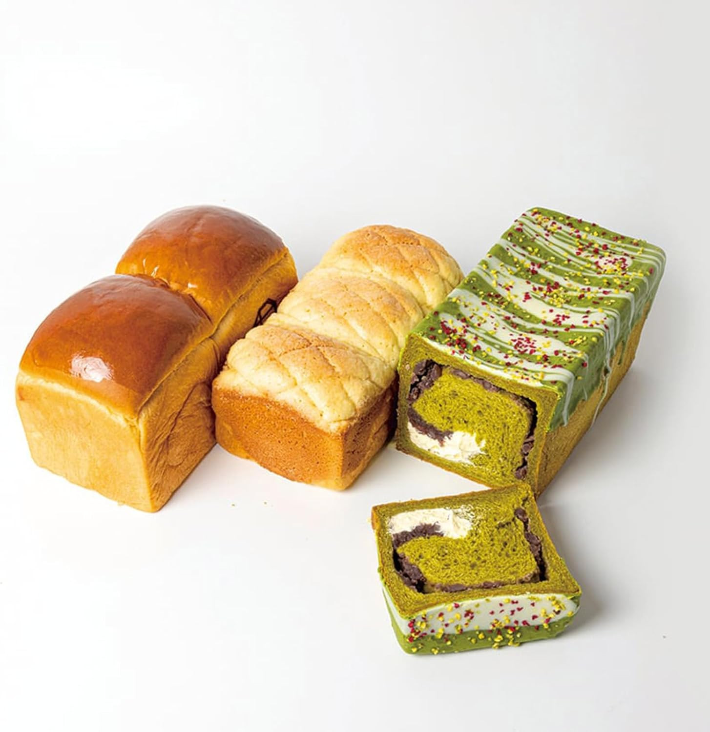 高級食パン 高級金賞食パン3種3本セット（山型／メロン／抹茶＆マスカルポーネ）