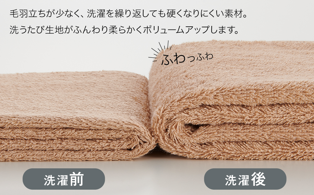 【泉州こだわりタオル】エアーインコットンフェイスタオル （ベージュ）４枚～ワンランク上の柔らかさ～ / フェイスタオル 泉州フェイスタオル 高級フェイスタオル 国産フェイスタオル 貝塚産フェイスタオル こだわりタオル 泉州タオル フェイスタオルセット 高級フェイスタオル フェイスタオル製品 大阪府貝塚市