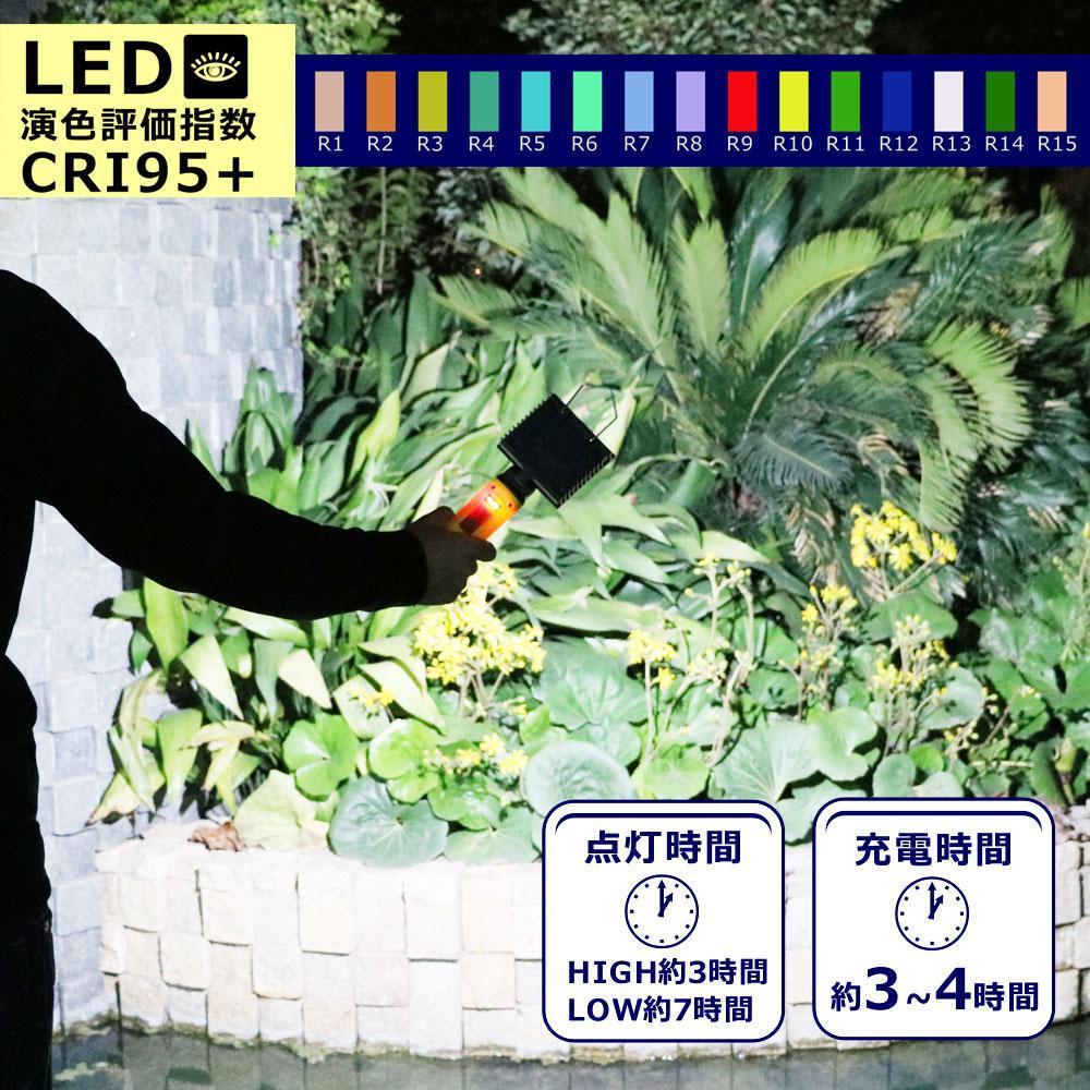 充電式LED 10W LED調色用ライト 高演色Ra95 メンテナンス 高演色 塗装 白飛びしない YC-95R