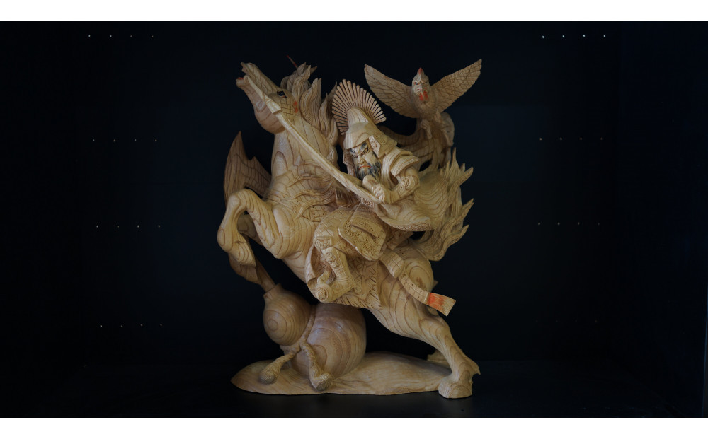 だんじり彫刻　馬乗り(騎馬武者)