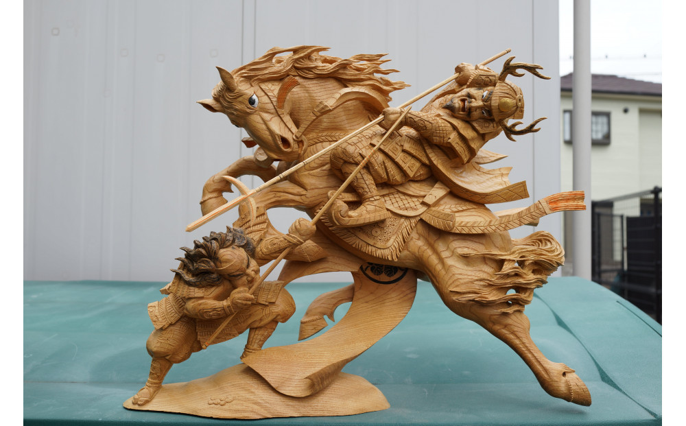 だんじり彫刻　馬乗り(騎馬武者)