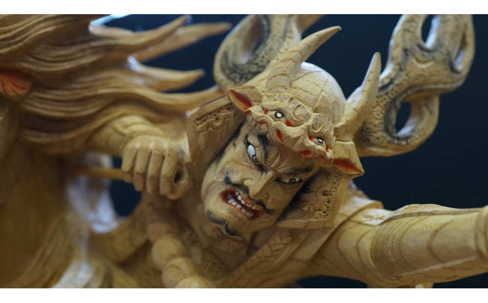 だんじり彫刻　馬乗り(騎馬武者)