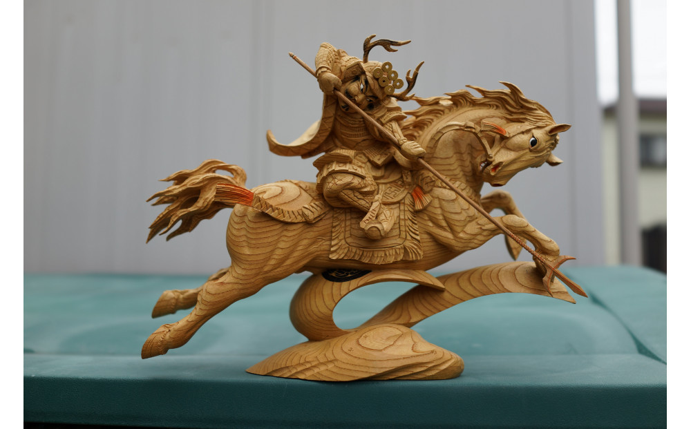 だんじり彫刻　馬乗り(騎馬武者)