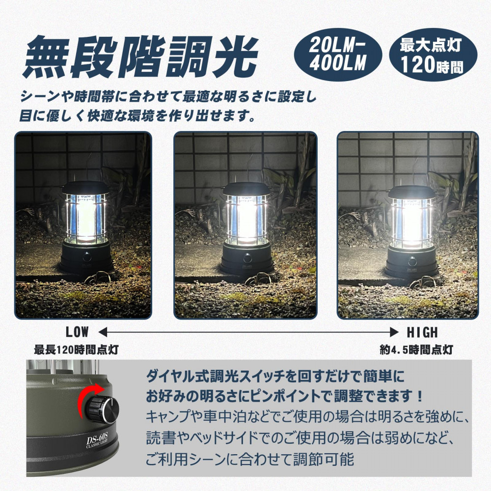 充電式LEDランタン 折り畳みソーラーパネル セット商品 ソーラー充電 SET-60SB3F
