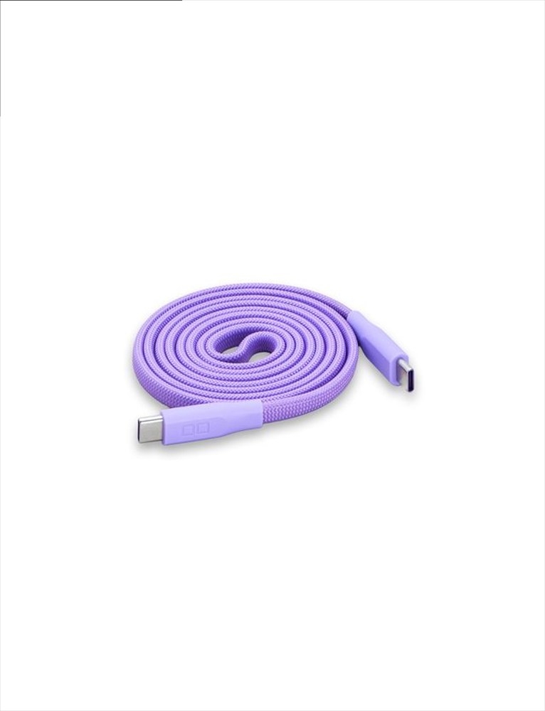 CIO ケーブル Mate Flat Spiral Cable CtoC Type-Cケーブル 充電 iPhone スマートフォン iPad パープル｜小型 軽量 おしゃれ 便利 [2663]
