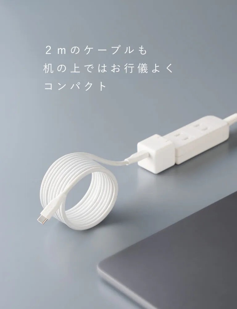 CIO スパイラルケーブル CtoC 2m (ライトブラック)｜Type-Cケーブル ケーブル 充電 iPhone スマホ スマートフォン iPad タブレット ノートPC [2547]