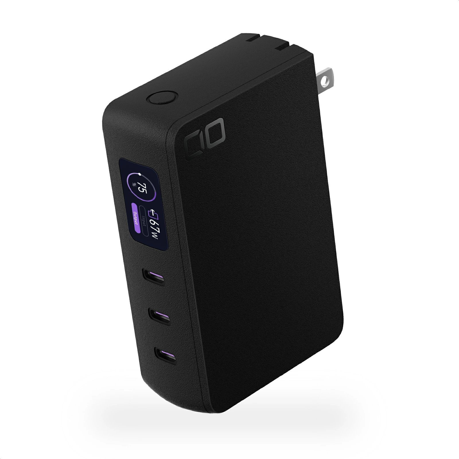 SMARTCOBY Pro PLUG II67W3C (ブラック)｜CIO ACアダプター モバイルバッテリー 充電 充電器 iPhone スマートフォン スマホ [2534]