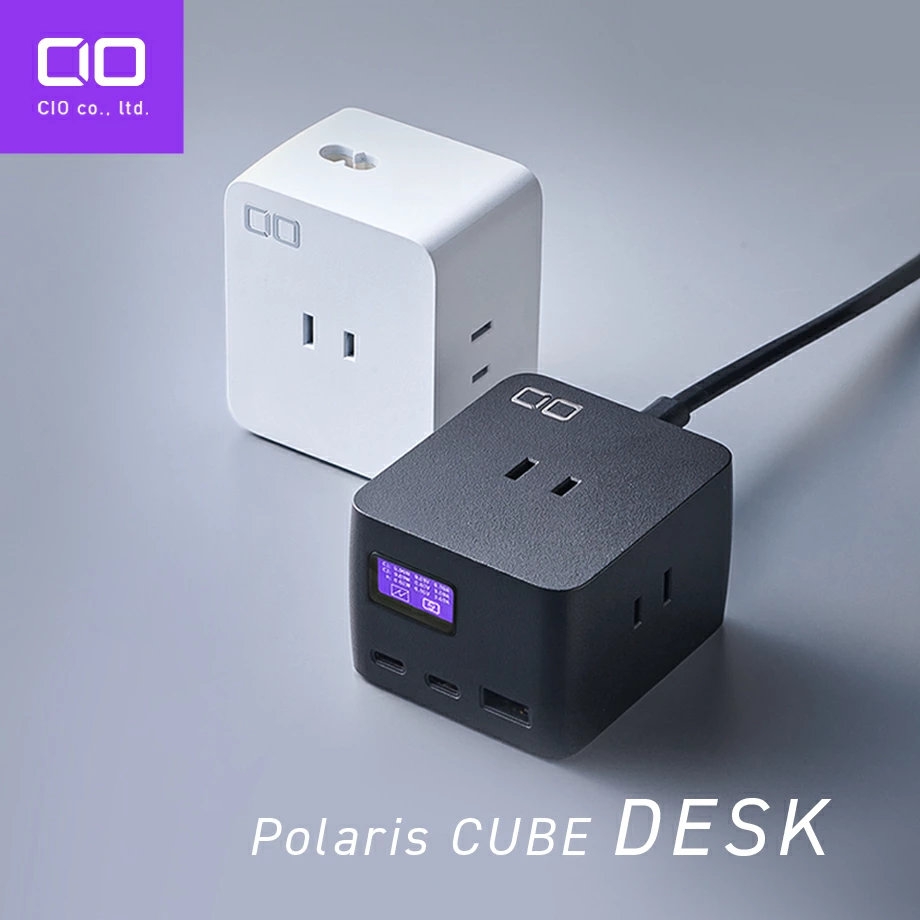Polaris CUBE DESK PD 67W (ブラック)｜CIO 電源タップ 充電 スマホ スマートフォン ノートPC タブレット [2537]