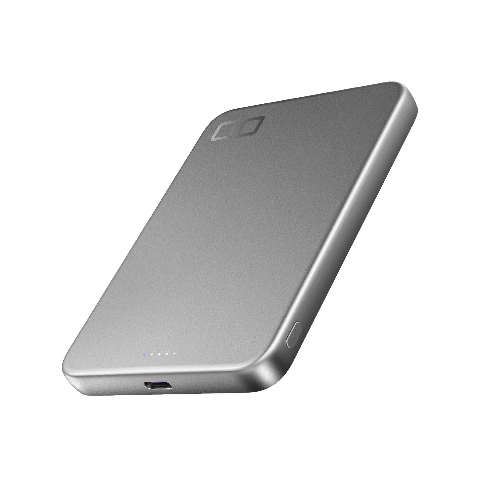 SMARTCOBY SLIM 5K(シルバー)｜CIO モバイルバッテリー 5000mAh ワイヤレス充電 Qi2対応 MagSafe対応スマホ対応 [薄さ8.7mm] 軽量 小型 薄型 USB-C 15W [2525]