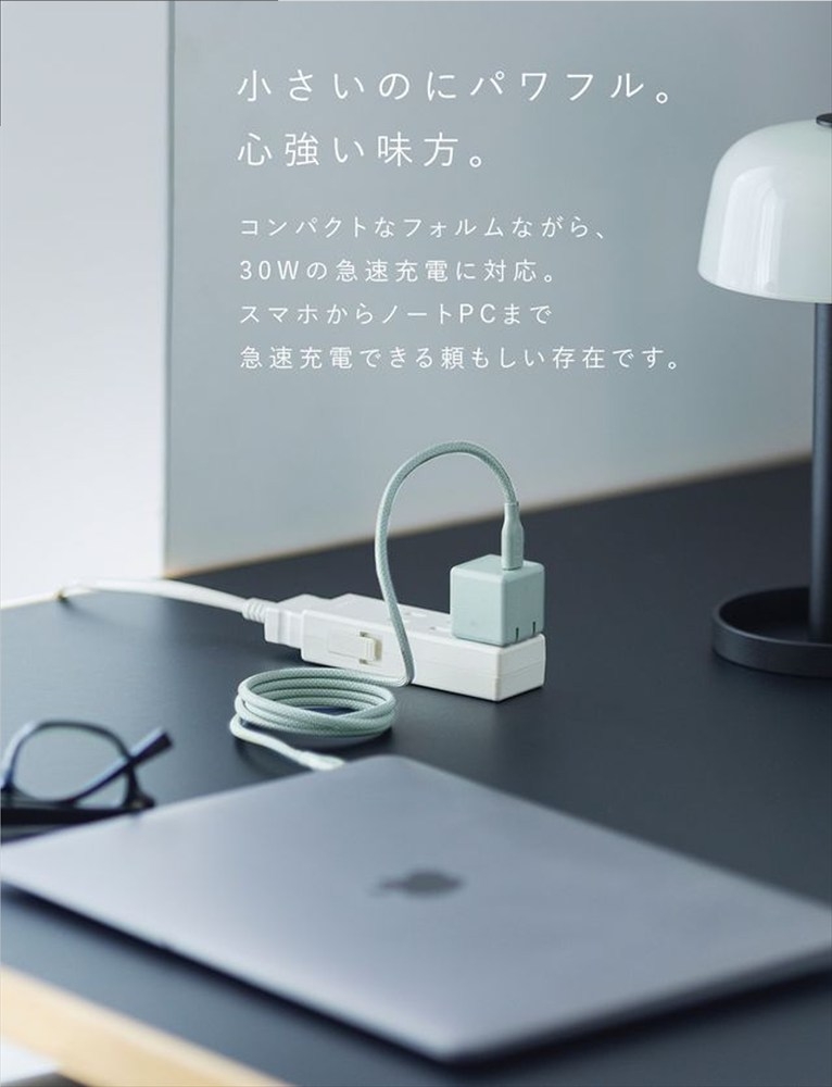CIO 充電器 小型 急速充電 コンセント タイプC iPhone iPad Android Mate Charger002 ライトブラック｜小型 軽量 おしゃれ 便利 [2691]