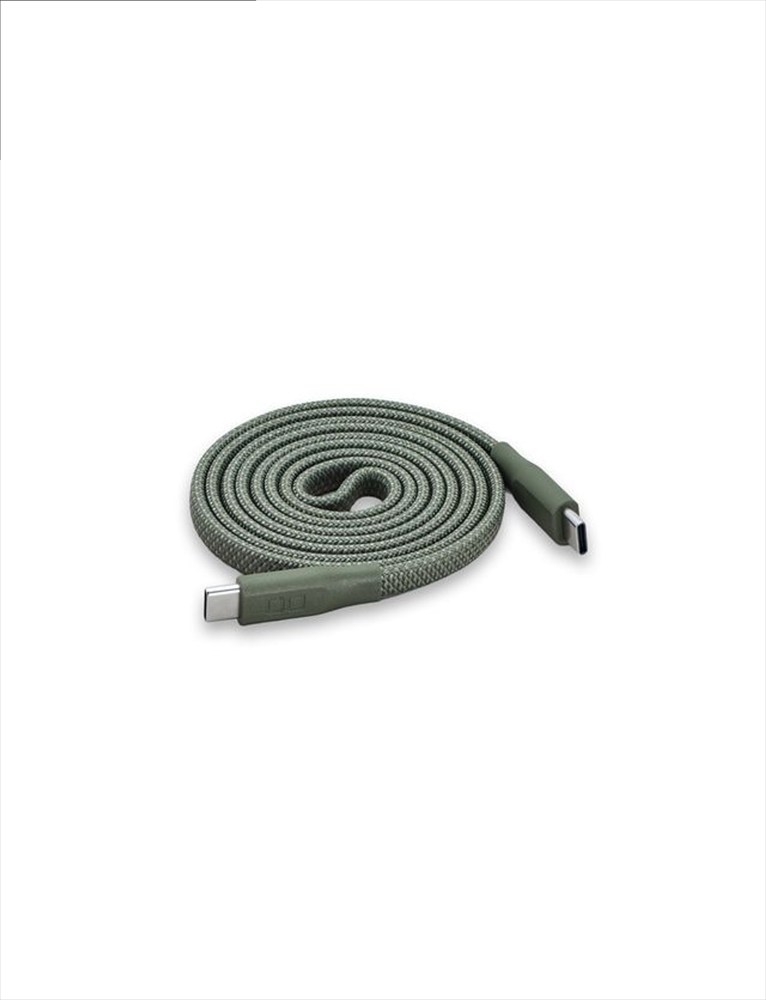 CIO ケーブル Mate Flat Spiral Cable CtoC Type-Cケーブル 充電 iPhone スマートフォン iPad モスグリーン｜小型 軽量 おしゃれ 便利 [2661]