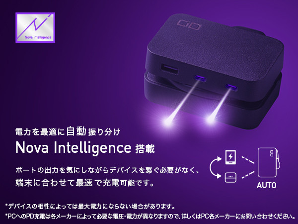 CIO 電源タップ (ケーブル＆収納付き)＋USB充電器 Polaris CUBE Built in CABLE ブラック｜スマホ ノートPC タイプC iPhone Android Macbook iPad Galaxy 持ち運び 旅行 ガジェット 同時充電 [2197]