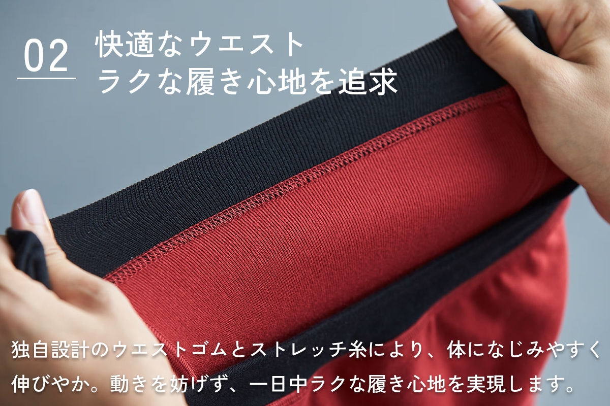 股ずれNOアンダーウェア「SURENA」赤 3Lサイズ 1枚 メンズ 下着 社会の窓あり｜メンズインナーウエア オーギュストケクレ 大阪府 守口市 パンツ 前開き [2519]