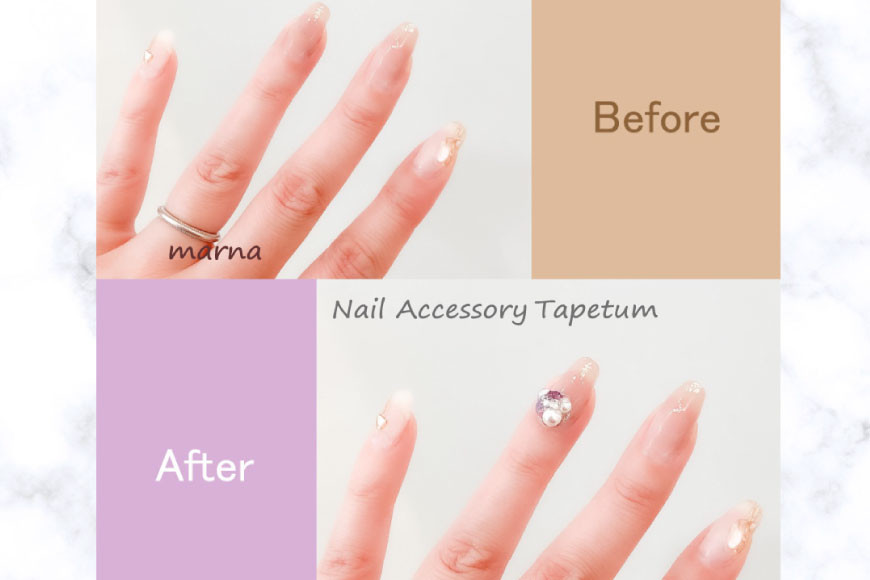 タペタム ネイルアクセサリー アメジストパープル 1個＋専用シール30枚｜MARNA TAPETUM ACCESSORY 大阪府 守口市 [2094]