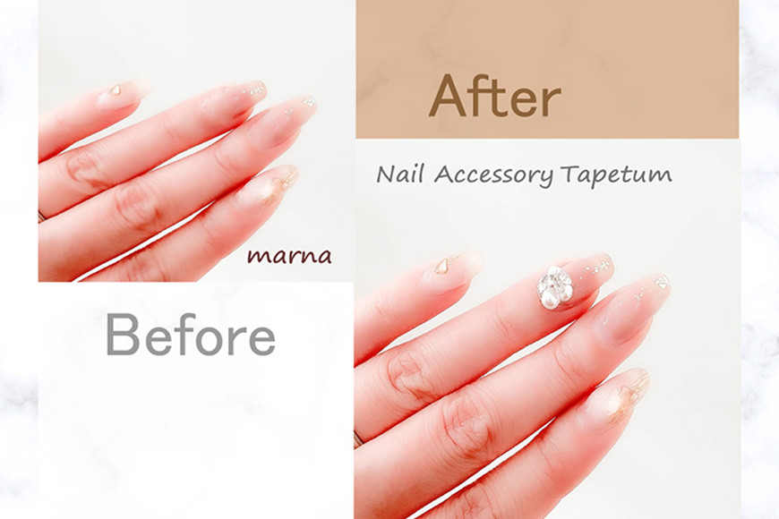 タペタム ネイルアクセサリー クリスタルホワイト 1個＋専用シール30枚｜MARNA TAPETUM ACCESSORY 大阪府 守口市 [2093]