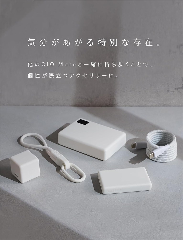 CIO 充電器 小型 急速充電 コンセント タイプC iPhone iPad Android Mate Charger002 ナチュラルホワイト｜小型 軽量 おしゃれ 便利 [2692]