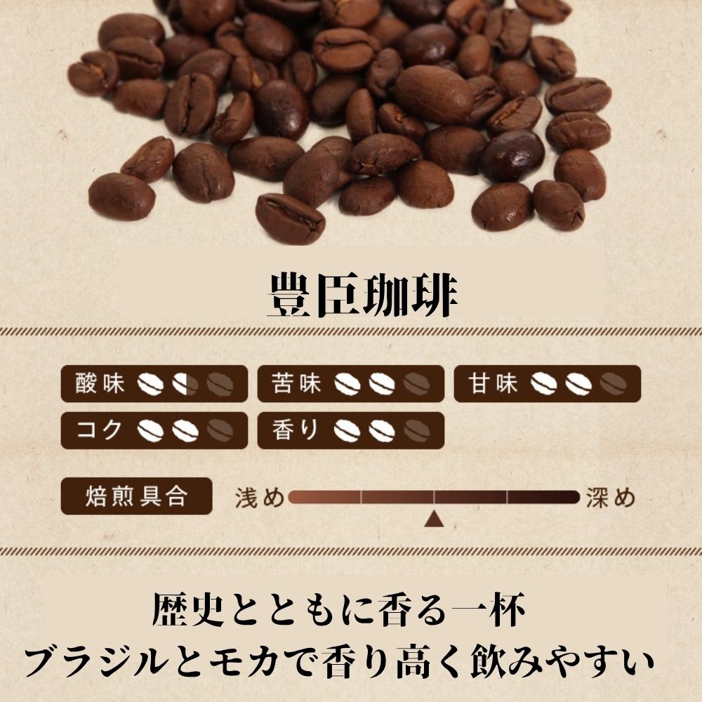 豊臣珈琲 粉 計1kg エチオピア／ブラジル産｜豊かな香り おいしい おうちカフェ 新鮮 香り コク 高級 プレゼント コーヒー鑑定士 厳選 [2606]