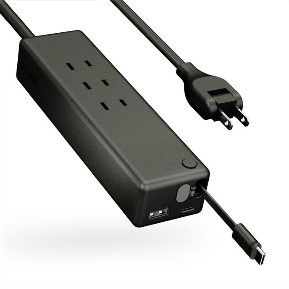 CIO 電源タップ マルチタップ 延長コード 1.5m USB-C×2 USB-A×1  Mate Tap002 ライトブラック｜小型 軽量 おしゃれ 便利 [2667]