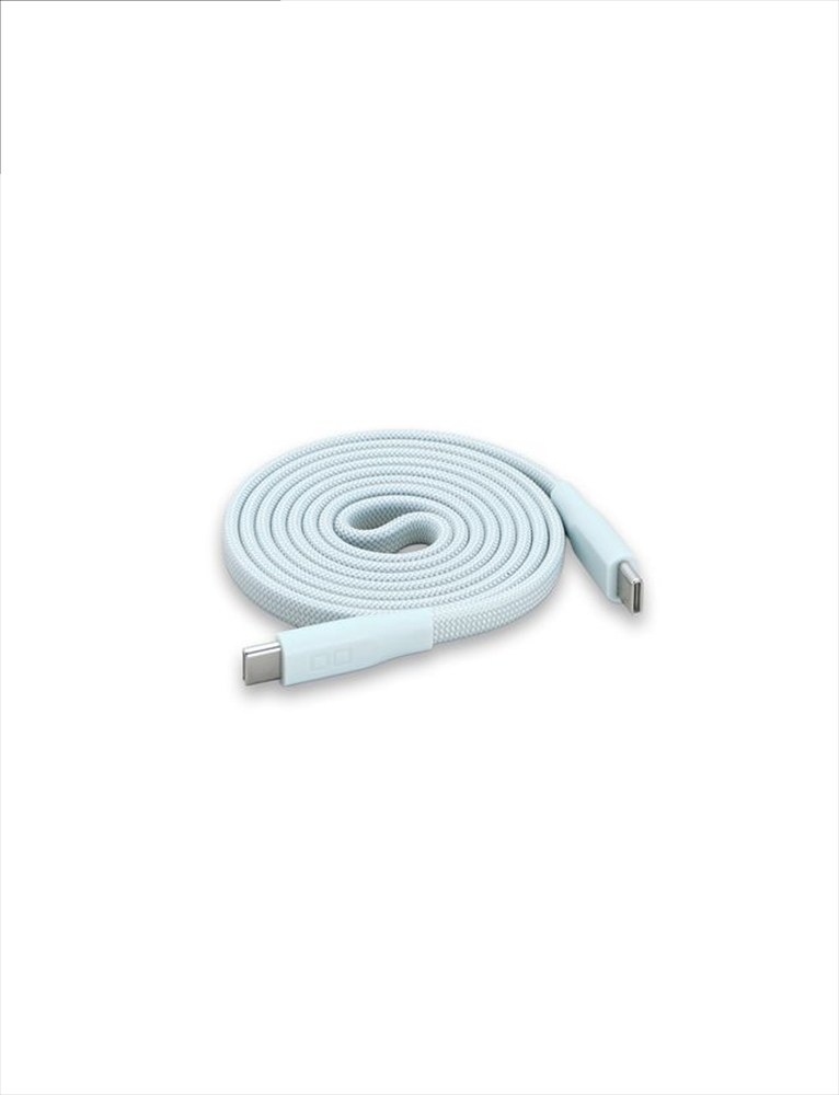 CIO ケーブル Mate Flat Spiral Cable CtoC Type-Cケーブル 充電 iPhone スマートフォン iPad カームブルー｜小型 軽量 おしゃれ 便利 [2660]