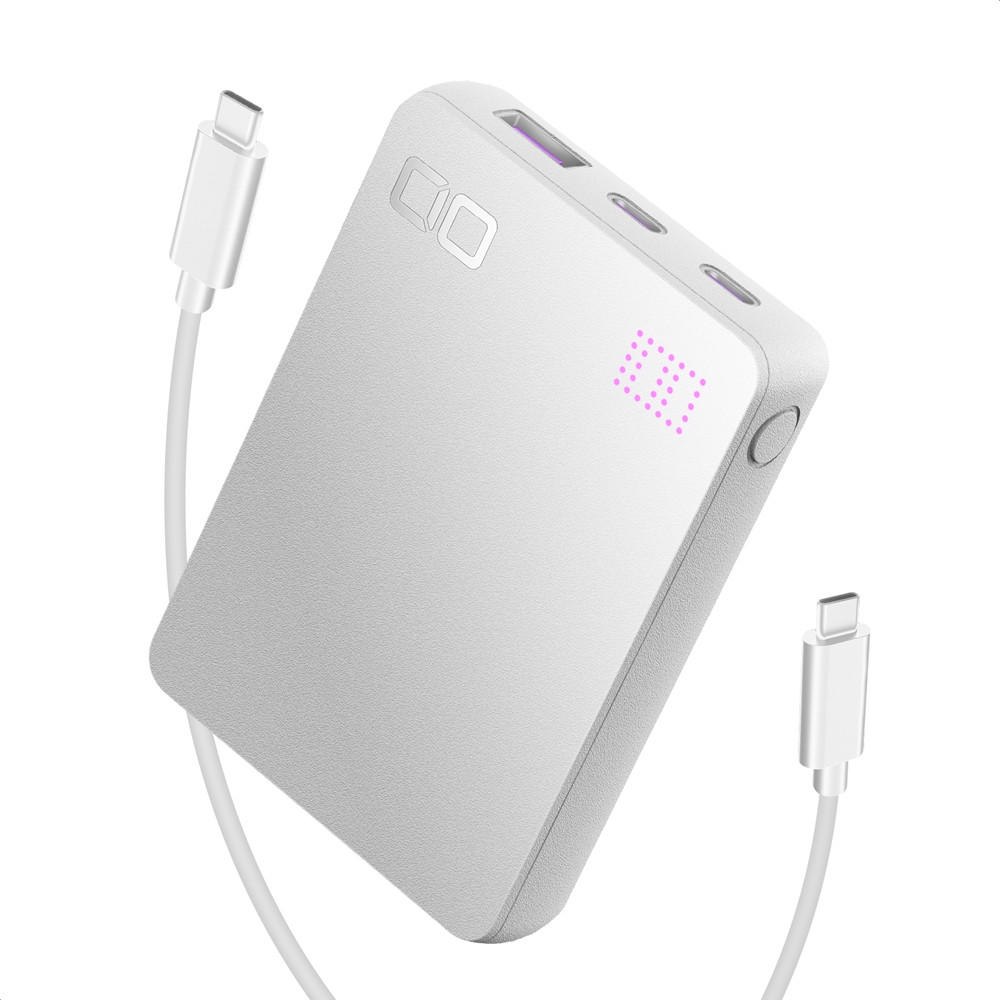 CIO モバイルバッテリー 10000mAh SMARTCOBY Pro SLIM ホワイト｜合計30W3ポート 同時充電 薄型 タイプC タイプA スマホ ノートPC 充電器 iPhone Android iPad Galaxy コンパクト 持ち運び 旅行 [2186]