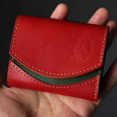 【ちゃんと地球に還る革】クアトロガッツ ミニ財布 小さいふ。ペケーニョ トマト 栃木レザー【1270381】