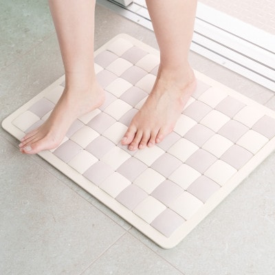 PUREREFRE 珪藻土バスマット コンパクト パープル M【1689802】