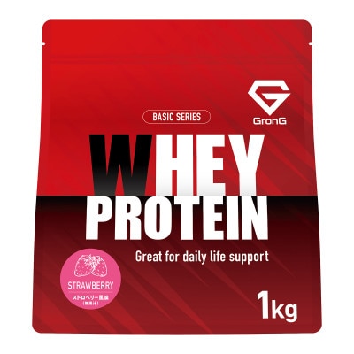 グロング ホエイプロテイン ベーシック ストロベリー風味 1kg【1612597】