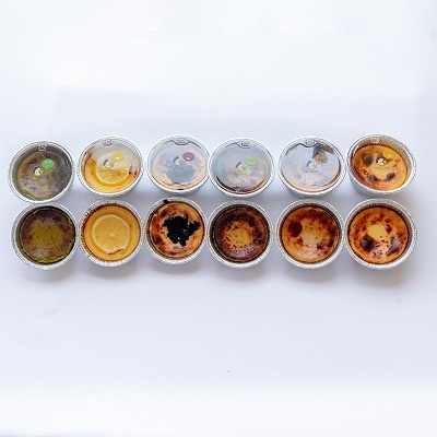 茨木市発!なめらかバスクチーズケーキカップ　12個セット(6種類×2個)【配送不可地域：離島】【1436444】