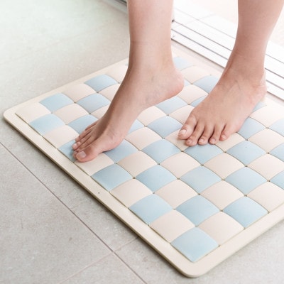 PUREREFRE 珪藻土バスマット コンパクト ブルーM【1689796】