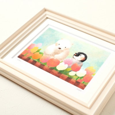 イラスト作家「菜生」アートフレーム〈さいたね さいたね〉ペンギン&しろくま【1508177】