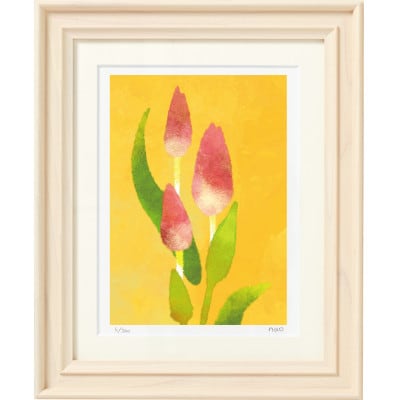 イラスト作家「菜生」アートフレーム〈チューリップD〉花【1675711】