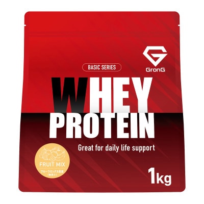 グロング ホエイプロテイン ベーシック フルーツミックス風味 1kg【1612634】