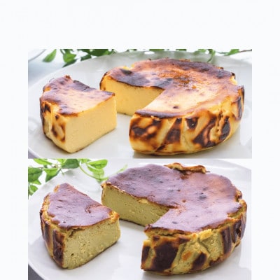 茨木市発!なめらかバスクチーズケーキ　ホール　プレーン　ピスタチオ　(4号サイズ)【配送不可地域：離島】【1436428】