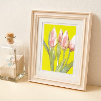 イラスト作家「菜生」アートフレーム〈チューリップG〉花【1675714】