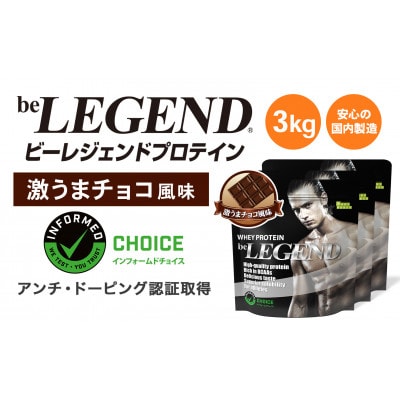 ビーレジェンド WPCプロテイン 激うまチョコ風味 1kg×3袋セット【1586054】