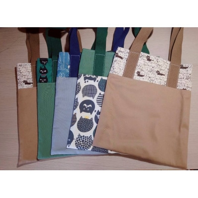 保護猫へのご支援のためのお礼品【保護猫ルームえびす】手作りトートバッグとポストカードセット【1647213】
