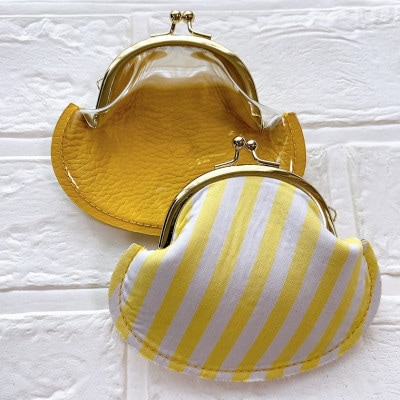 クリアがま口 イエロー【茨木市ブランドロゴ柄】【1392516】