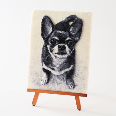 【オーダーメイド織物3Dタペストリー】ペット(犬) 2Sサイズ　タペストリー仕上げ【1567733】