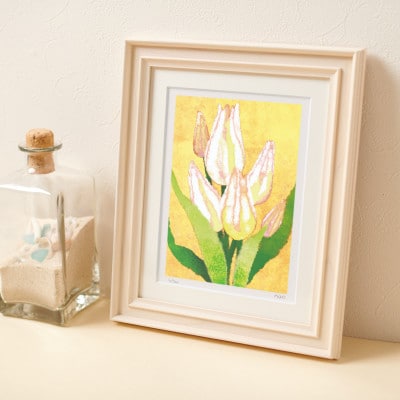 イラスト作家「菜生」アートフレーム〈チューリップC〉花【1675710】