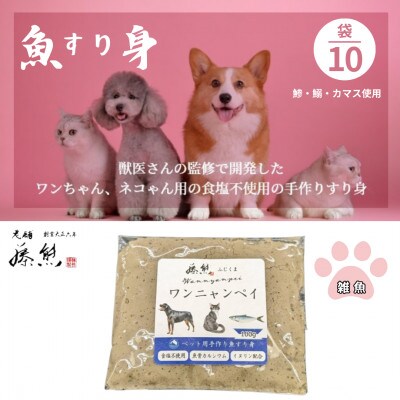 【ペットフード10袋】ワンニャンペイ詰合せ雑魚　犬用・猫用(獣医監修品)【配送不可地域：離島】【1482232】